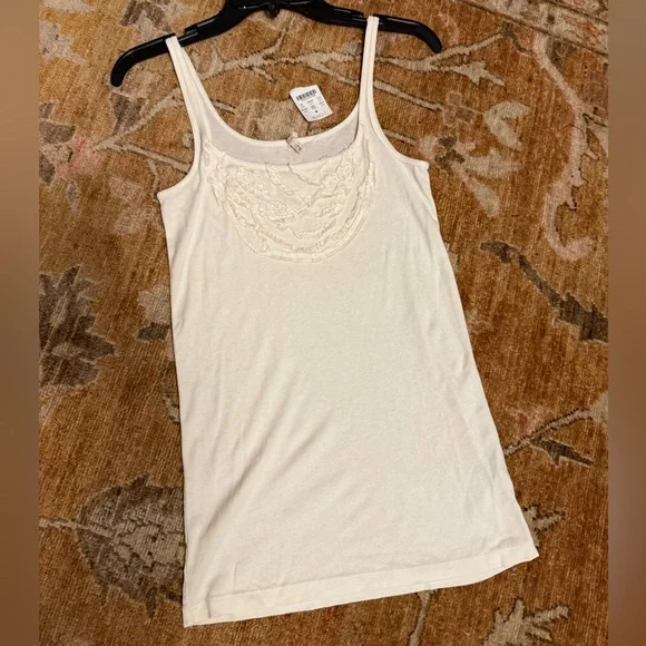 J. Crew Cream Lace Detail Camisole Tank Top New with Tags Womens Medium M - Picture 1 of 3